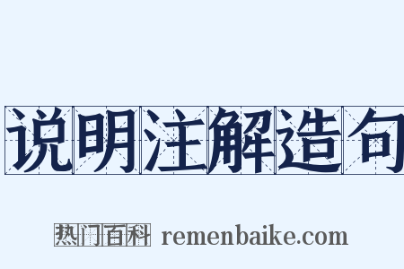 说明注解造句是什么意思的图片